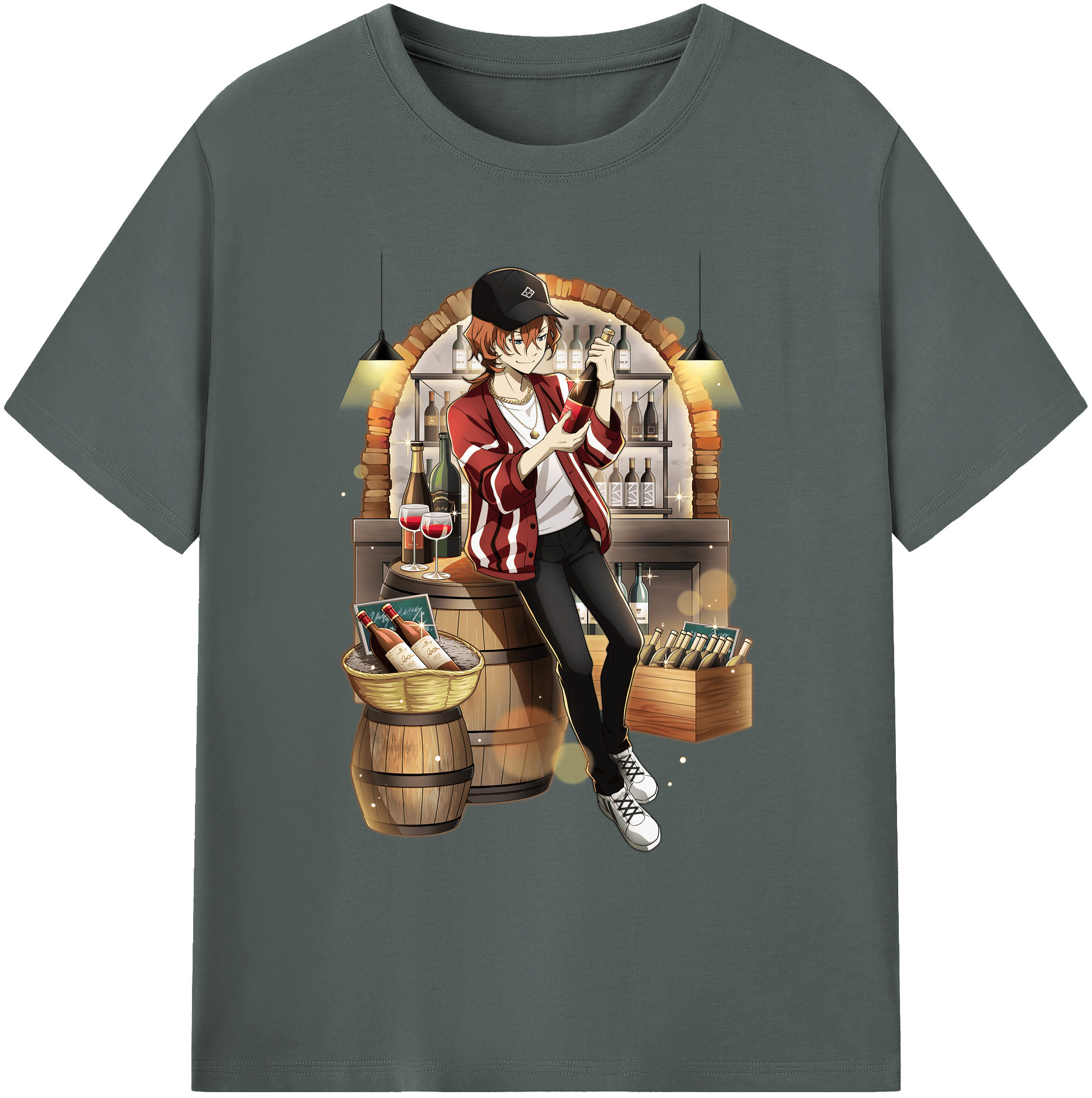 （画像用） 文豪ストレイドッグス Bungo Stray Dogs 綿100％ メンズ半袖Tシャツ｜肌触りやわらか＆通気性